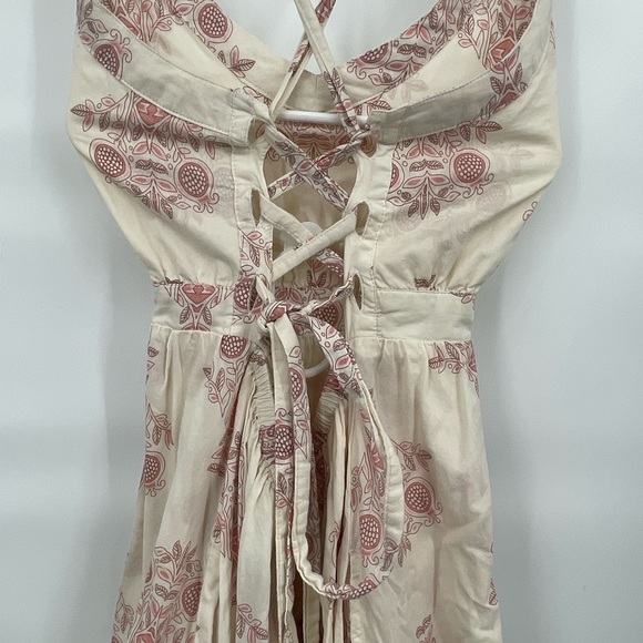 Pamela Love Pomegranate Printed Tie Back  midi Dress - Picture 5 of 11